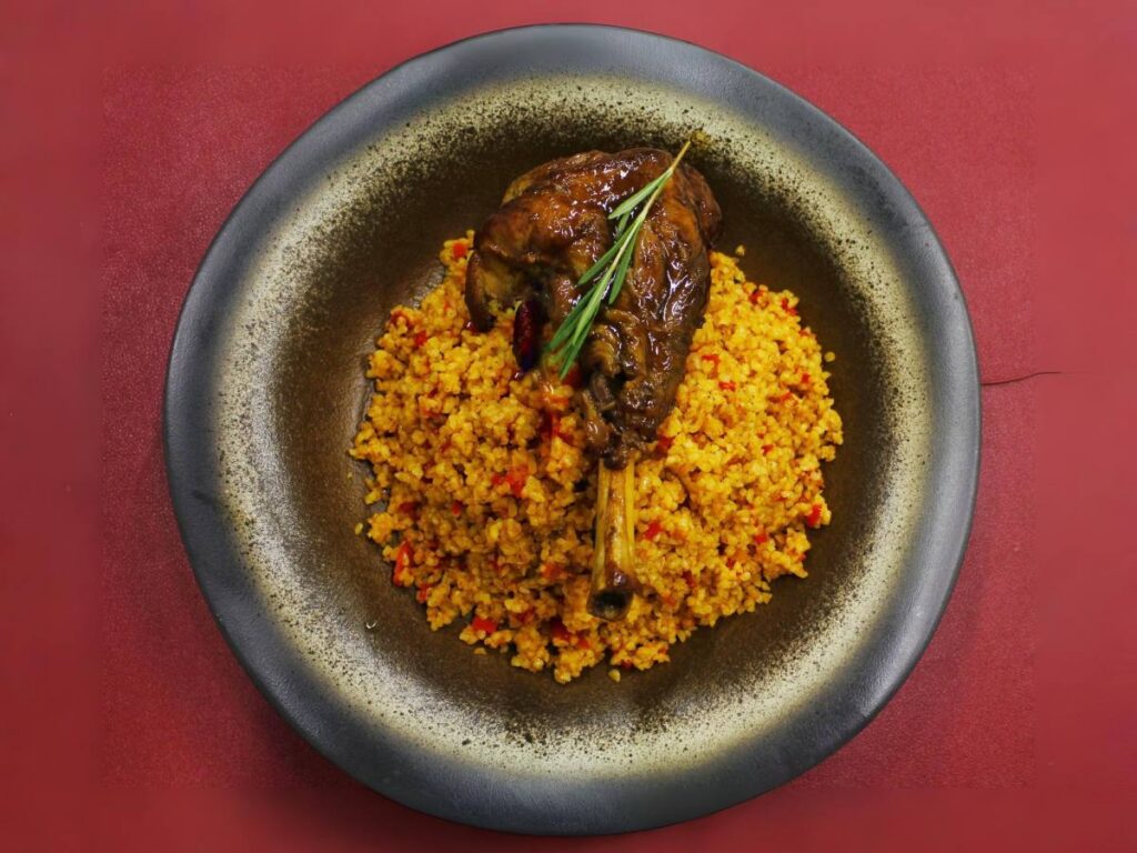 Lamb Shank with Wine Reduction