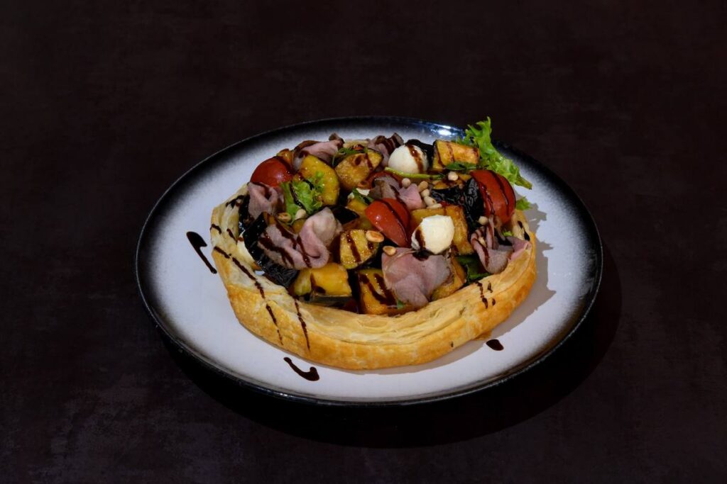 Veal Fillet and Crispy Eggplant Salad